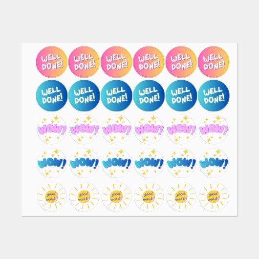 Beloningsstickers om kinderen te stimuleren labels (Vel)