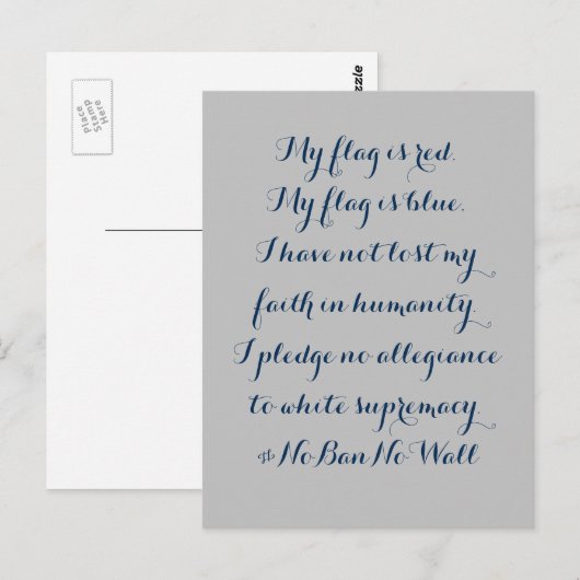 Beloof geen legitimering voor blanke suprematie briefkaart (Voorkant / Achterkant)