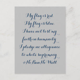 Beloof geen legitimering voor blanke suprematie briefkaart