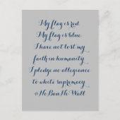 Beloof geen legitimering voor blanke suprematie briefkaart (Voorkant)