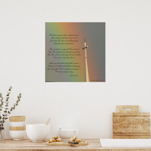 Beloof Gods regenboog Poster (Keuken)