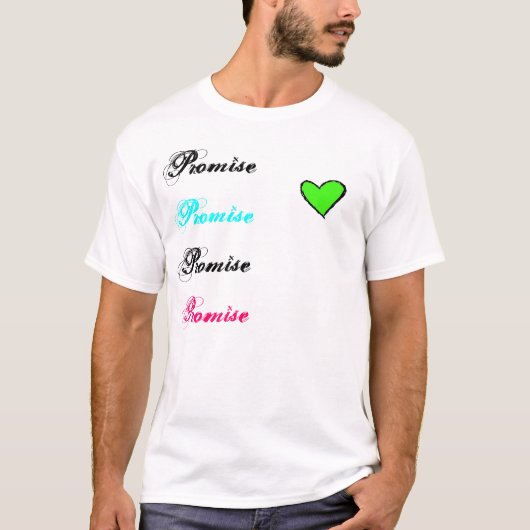 Beloof het! - Neon hart T-shirt (Voorkant)