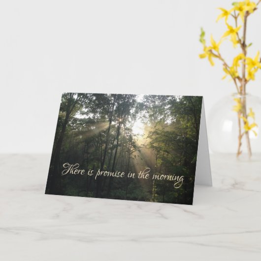 Beloof in de ochtend kaart (Gele Bloem)