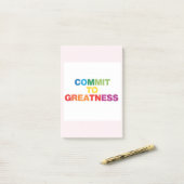 Beloof je aan Greatness. T-shirt design Post-it® Notes (Op bureau)