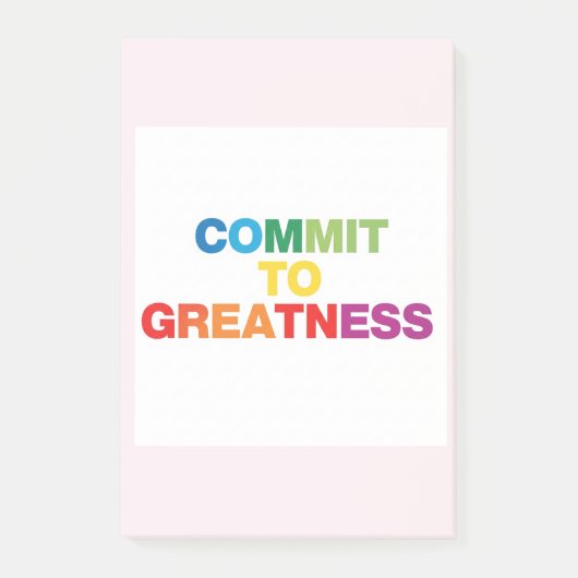 Beloof je aan Greatness. T-shirt design Post-it® Notes (Voorkant)