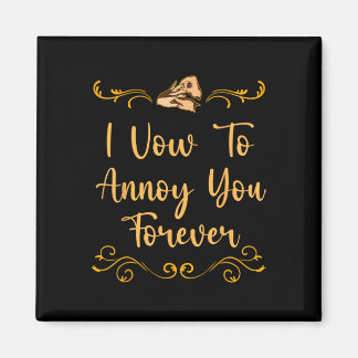 Beloof je te ergeren bruiloft grap bruid en bruide magneet