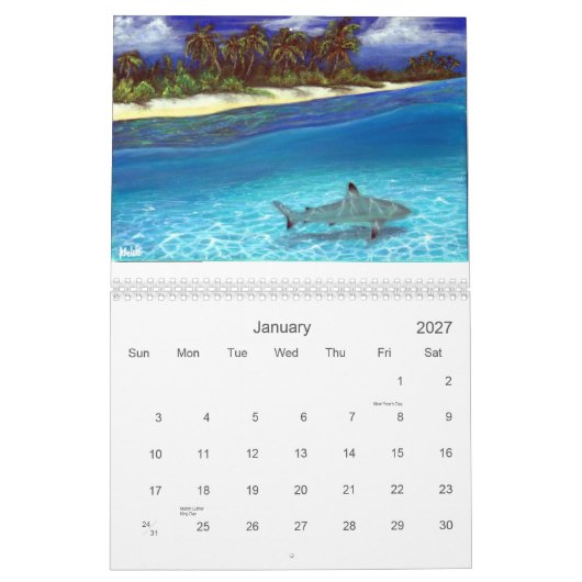Belote Ocean Art Calendat Kalender (Jan 2027)