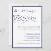 Belove (Horizon Blue & Silve) huwelijksuitnodiging Kaart (Voorkant)