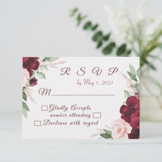 Beloved Floral RSVP (Staand voorkant)