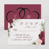 Beloved Floral RSVP Kaartje (Voorkant / Achterkant)