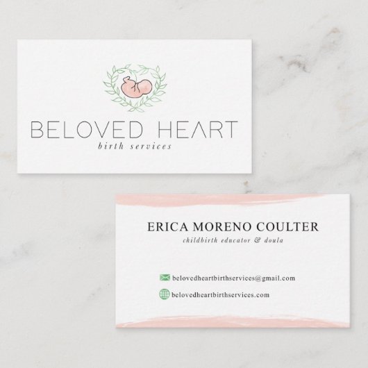 Beloved Heart Visitekaartje (Voorkant / Achterkant)