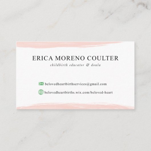 Beloved Heart Visitekaartje (Achterkant)