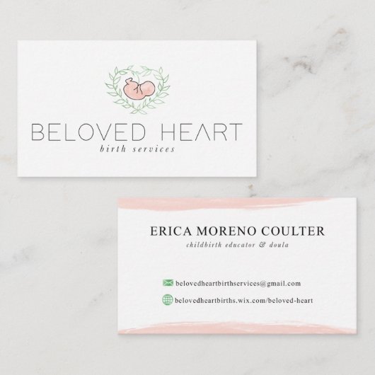 Beloved Heart Visitekaartje (Voorkant / Achterkant)