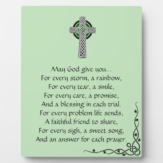 Beloved Irish Prayer Tabletop Sign Fotoplaat (Voorkant)
