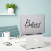 Beloved Reborn Black Vinyl Sticker (Laptop op bureau)