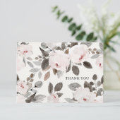 Beloved roze rozen Dank je wel Bedankkaart (Staand voorkant)