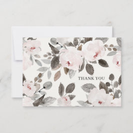 Beloved roze rozen Dank je wel Bedankkaart