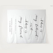 Beloved Scripting Wedding Ceremony Backdrop Wandkleed (Voorkant (horizontaal))