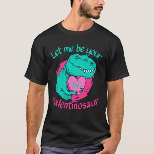 Beloved W Initiaal Laat me door je Valentijnsdag D T-shirt (Voorkant)