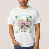 Beloved White Rose Heart  T-shirt (Voorkant)