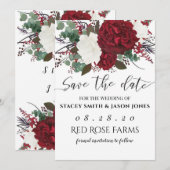 BELOVEN FLORAL WEDDING BEWAREN DE DATUM SAVE THE DATE (Voorkant / Achterkant)