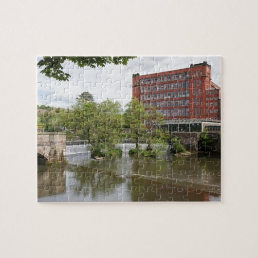 Belper East Mill en weir in Derbyshire Legpuzzel (Horizontaal)