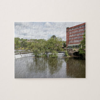Belper East Mill en weir op foto in Derbyshire Legpuzzel