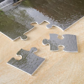 Belper East Mill en weir op foto in Derbyshire Legpuzzel (Zijkant)