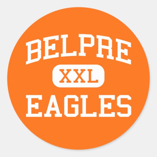 Belpre - Eagles - Belpre High School - Belpre Ohio Ronde Sticker (Voorkant)