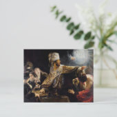 Belsazzars feest van Rembrandt Briefkaart (Staand voorkant)