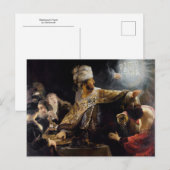 Belsazzars feest van Rembrandt Briefkaart (Voorkant / Achterkant)