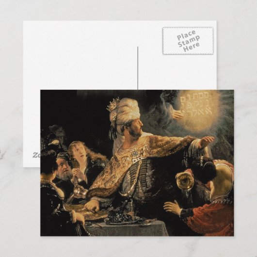 Belshazar's feast c.1636-38 briefkaart (Voorkant / Achterkant)