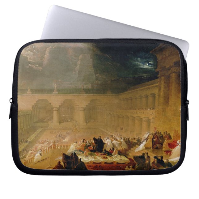 Belshazar's feast (olie op doek) laptop sleeve (Voorkant)