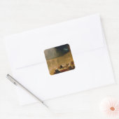 Belshazar's feast (olie op doek) vierkante sticker (Envelop)