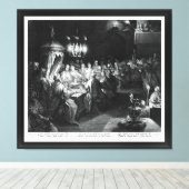 Belshazzar's feest door Engraver Jan Muller Canvas Afdruk (Insitu (Houten vloer))