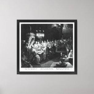 Belshazzar's feest door Engraver Jan Muller Canvas Afdruk
