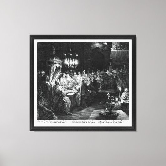 Belshazzar's feest door Engraver Jan Muller Canvas Afdruk (Voorkant)