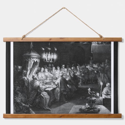 Belshazzar's feest door Engraver Jan Muller Hangend Wandkleed (Voorkant)