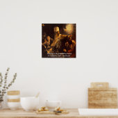 Belshazzars Feest & Rembrandt Quote Poster (Keuken)