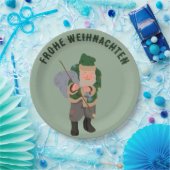 Belsnickel Cartoon gepersonaliseerde kerst Papieren Bordje (Feest)