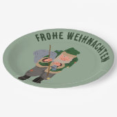 Belsnickel Cartoon gepersonaliseerde kerst Papieren Bordje (Gekanteld)