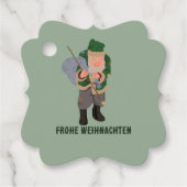 Belsnickel Frohe Weihnachten naar Van Bedankjes Labels (Voorkant)