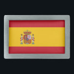 Belt Buckle met vlag van Spanje Gesp<br><div class="desc">Verbeter uw stijl met onze opvallende riemgesp met de vlag van Spanje! Deze opvallende riemgesp combineert mode en patriottisme en toont trots de levendige kleuren van de Spaanse vlag. Het is de perfecte accessoire voor iedereen die zijn liefde voor Spanje wil uiten en tegelijkertijd een unieke flair aan zijn outfit...</div>