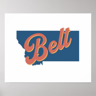 Belt, Montana staatsprint Poster