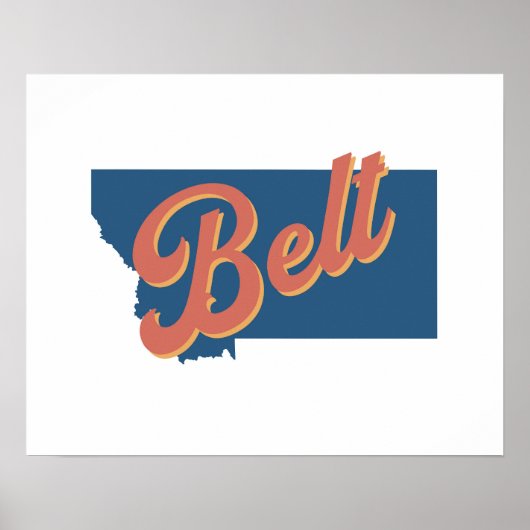 Belt, Montana staatsprint Poster (Voorkant)