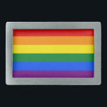 Belt sluiting met vlag voor LGBT-regenboogpride Gesp<br><div class="desc">Elegant Belt Buckle met LGBT Rainbow Pride Flag. Dit product is aanpasbaar.</div>