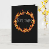 Beltain Vuur Ring Vouwkaart Kaart (Gele Bloem)
