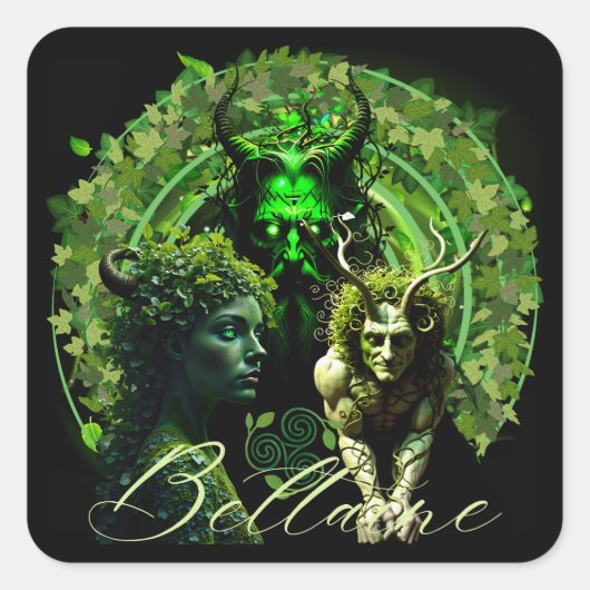 Beltaine Vierkante Sticker (Voorkant)