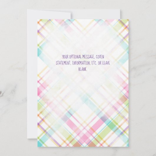 Beltane Bash Floral Spring Pset May Day Kaart (Achterkant)