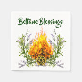 Beltane Blessings Bonfire Wicca Sabbat Party Servet (Voorkant)